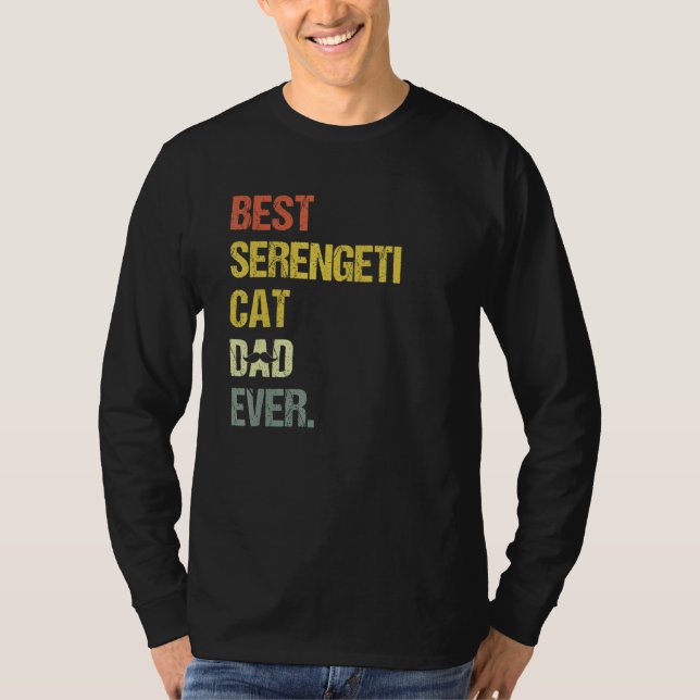 Mens Best Serengeti Cat Dad  Cat T-Shirt (Vorderseite)