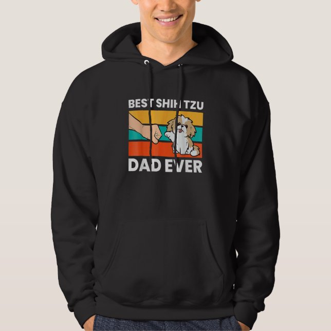 Mens Best Shih Tzu Dad Ever  Shih Tzu Hoodie (Vorderseite)
