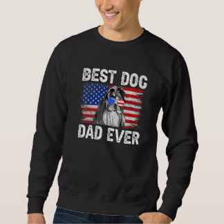 Mens Best Shih Tzu Vater je amerikanische Flagge 4 Sweatshirt