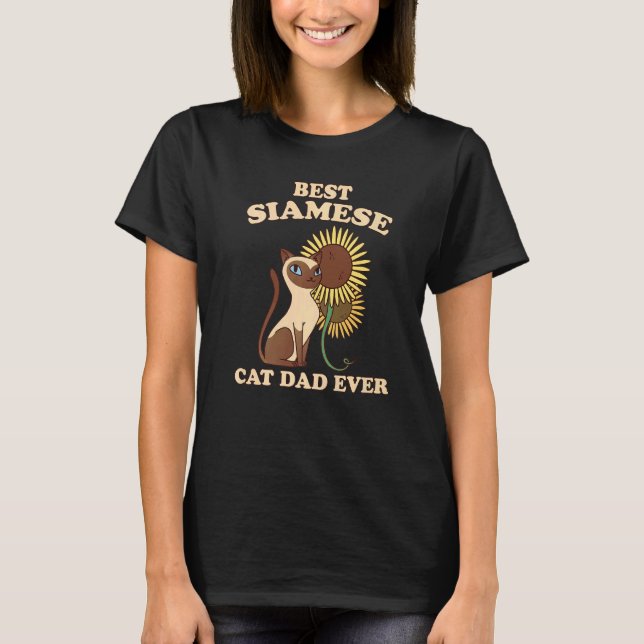 Mens Best Siamese Cat Dad Ever Cats Dad Cat Siames T-Shirt (Vorderseite)