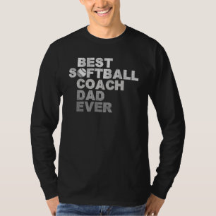 Mens Best Softball Coach Vater Ever Football Coach T-Shirt