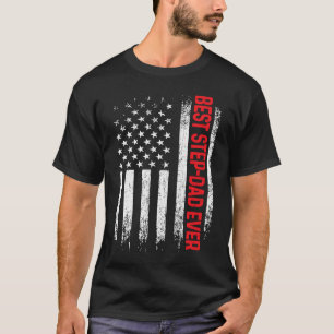 Mens Best Stepdad je American Flag Vatertag T-Shirt