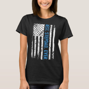 Mens Best Stepdad je US-amerikanische Flagge für d T-Shirt