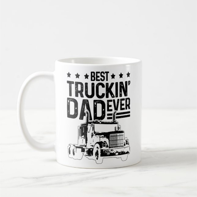 Mens Best Truckin' Vater je Lkw-Fahrer Vater Kaffeetasse (Links)