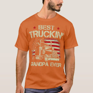 Mens Best Trucking Opa je amerikanische Flagge Big T-Shirt