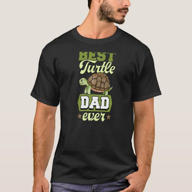 Mens Best Turtle Vater Ever Funny Turtle T-Shirt (Vorderseite)