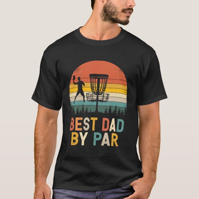 Mens Best Vater by Par - Disc Golf Vater T - Shirt (Vorderseite)