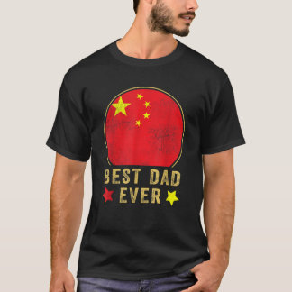 Mens Best Vater je Chinesisch Vaterland China Fl T-Shirt