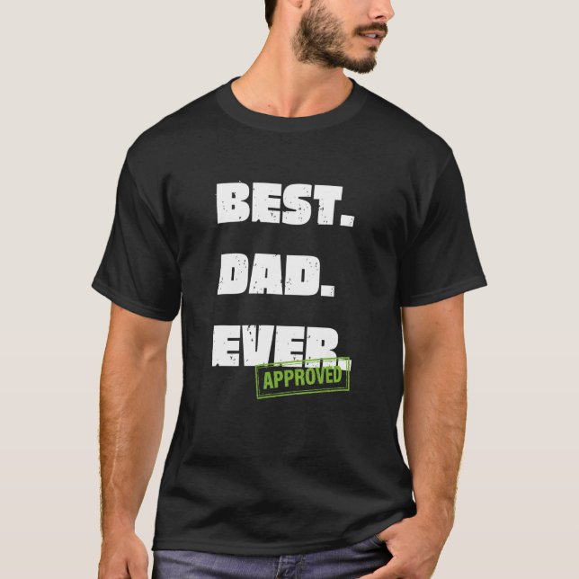 Mens Best Vater je genehmigt T-Shirt (Vorderseite)