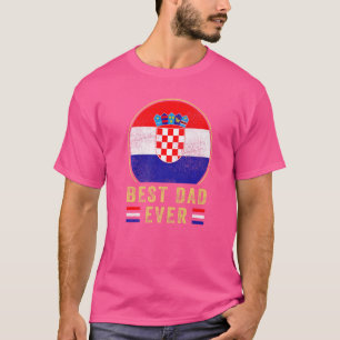 Mens Best Vater je kroatisches Vaterland Kroatien T-Shirt