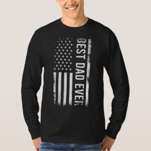 Mens Best Vater je US-amerikanische Flagge Vintag T-Shirt