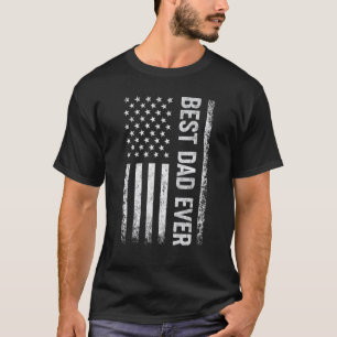 Mens Best Vater je US-amerikanische Flagge Vintag T-Shirt