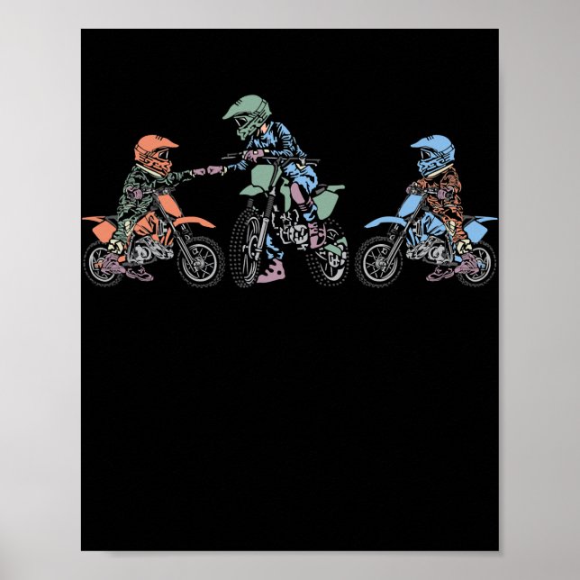 Mens Best Vater Jeden Motorcross Dirtbike Enduro Poster (Vorne)