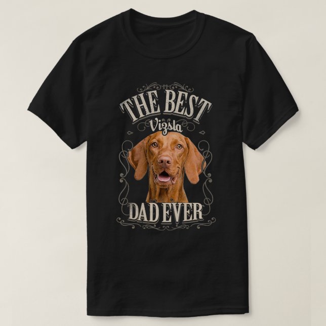 Mens Best Vizsla Vater Ever Funny Dog Lover gibt M T-Shirt (Design vorne)