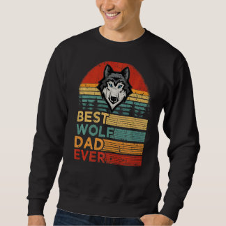 Mens Best Wolf Vater je Vintag Wolf Vatertag Sweatshirt