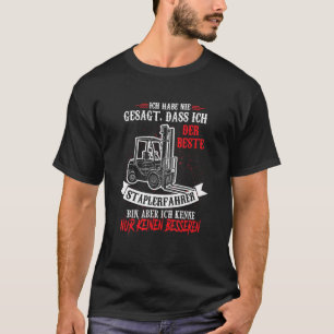 Mens Bester Forklift Driver Sprichwort Warehouse W T-Shirt