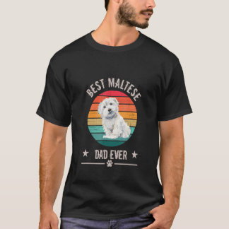 Mens Bester Malteser Papa je Malteser Retro-Sonnen T-Shirt