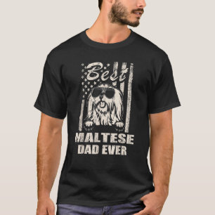 Mens Bester maltesischer Vater je Vintager Retro-F T-Shirt