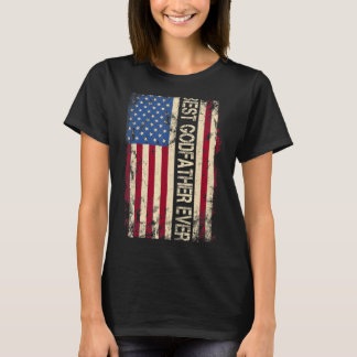Mens bester Pate je US-amerikanische Flagge für Fe T-Shirt