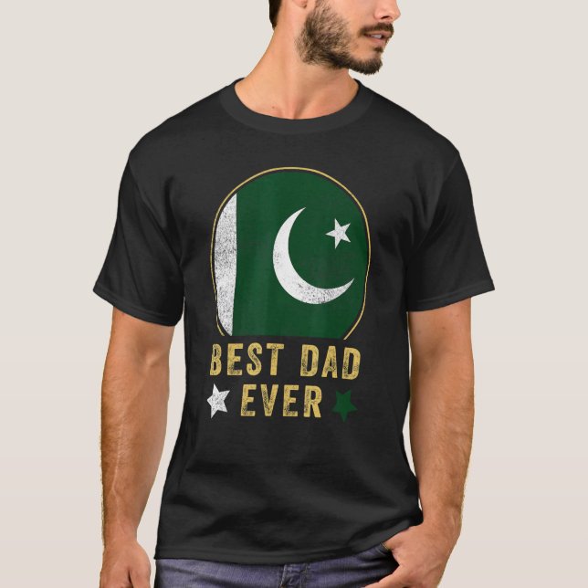 Mens bester Vater je pakistanischer Vaterlandpakis T-Shirt (Vorderseite)