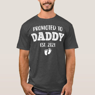 Mens beworben Est 2021 neues Dad Geschenk für bald T-Shirt