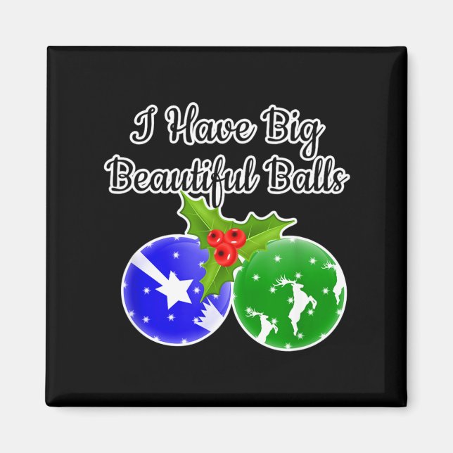 Mens Big Dirty Santa Xmas Fun Adult Humor Ug  Magnet (Vorne)