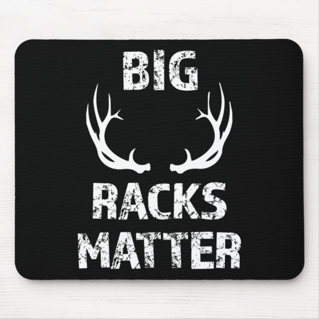 Mens Big Racks Matter Fun Deer Buck Jagd Männer Mousepad (Vorne)