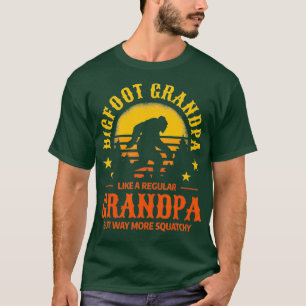 Mens Bigfoot Grandpa Funny Retro Sasquatch T-Shirt