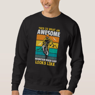 Mens Biker Vater Radfahrer Mtb Mountainbike Sweatshirt