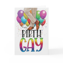 Mens Birth GAY African Rainbow Birthday