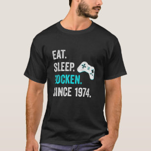 Mens Birthday Gift Boy Man isst Schlaf Gaming Jahr T-Shirt