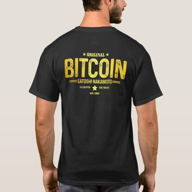 Mens Bitcoin Est 2009 Hodl Crypto Currency Btc Tra T-Shirt (Rückseite)