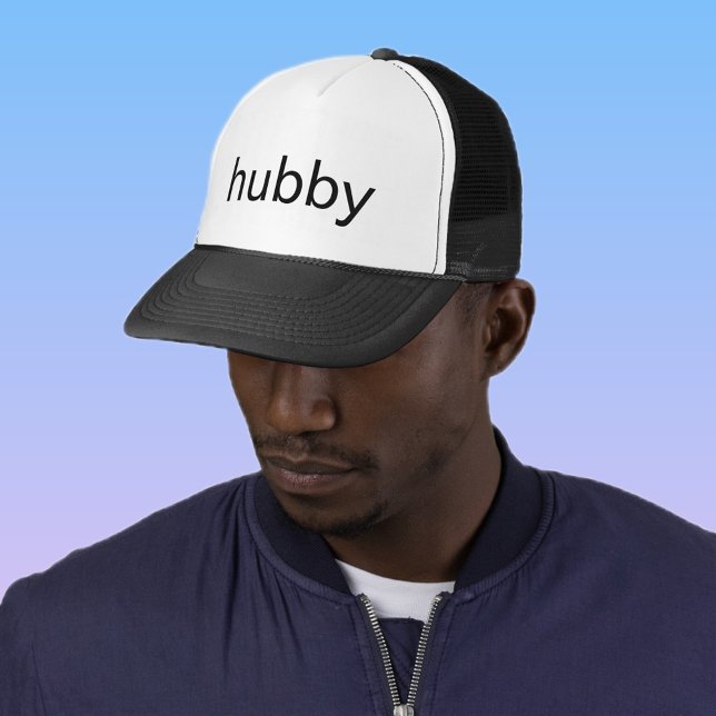 Men's Black Baseball Cap – Hubby, Perfect Gift  Truckerkappe (Von Creator hochgeladen)