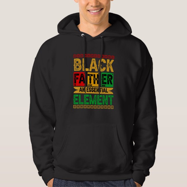 Mens Black Father The Essential Element - Father's Hoodie (Vorderseite)