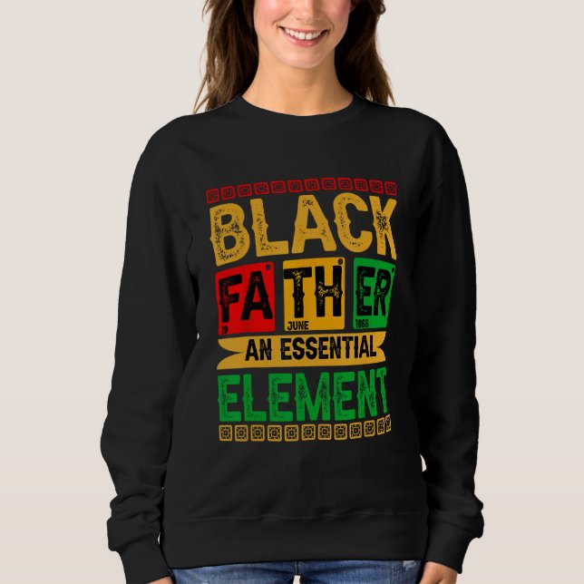 Mens Black Father The Essential Element - Father's Sweatshirt (Vorderseite)
