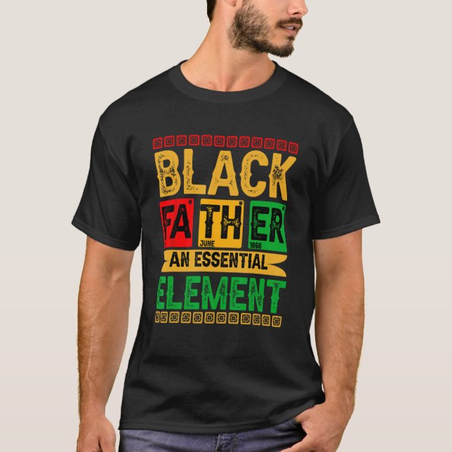 Mens Black Father The Essential Element - Father's T-Shirt (Vorderseite)