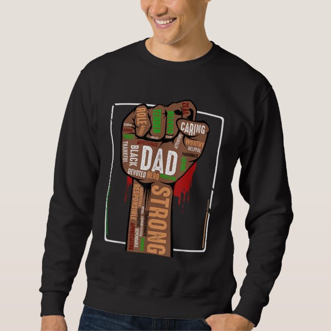 Mens Black Vater Afrikanischer Melanin Pride Blac Sweatshirt (Vorderseite)