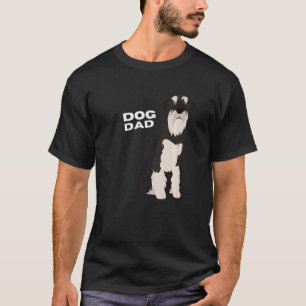 Mens Black & White Schnauzer Hund Vater Mann T-Shirt