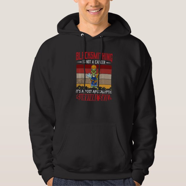 Mens Blacksmith ist kein Karriere-Smithing-Überleb Hoodie (Vorderseite)