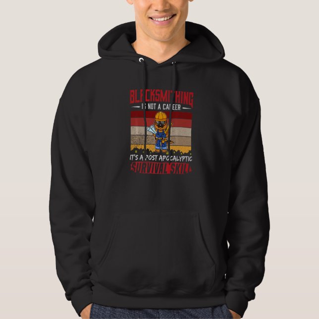 Mens Blacksmith ist kein Karriere-Smithing-Überleb Hoodie (Vorderseite)