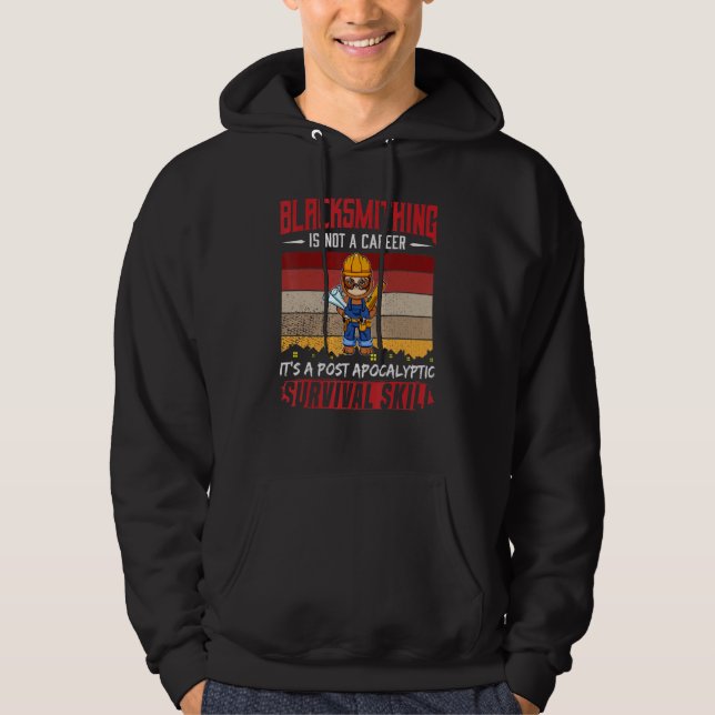 Mens Blacksmith ist kein Karriere-Smithing-Überleb Hoodie (Vorderseite)