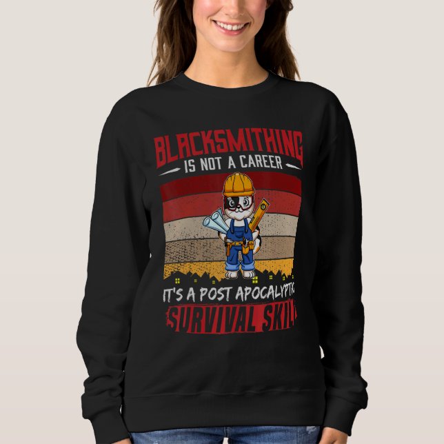 Mens Blacksmith ist kein Karriere-Smithing-Überleb Sweatshirt (Vorderseite)
