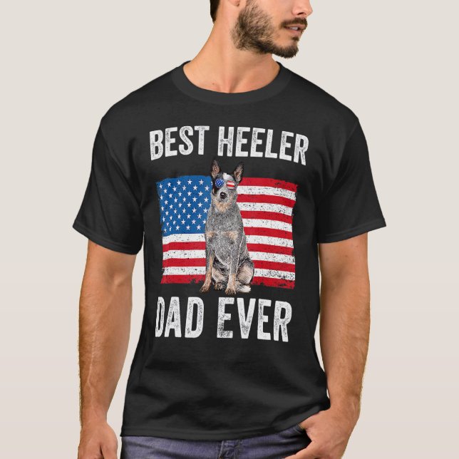 Mens Blue Heeler Vater Australian Cattle Dog Ameri T-Shirt (Vorderseite)
