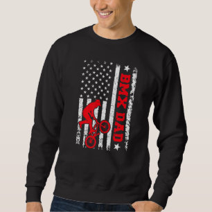 Mens Bmx Vater USA Flaggen Vintager Bmx Vater Fett Sweatshirt
