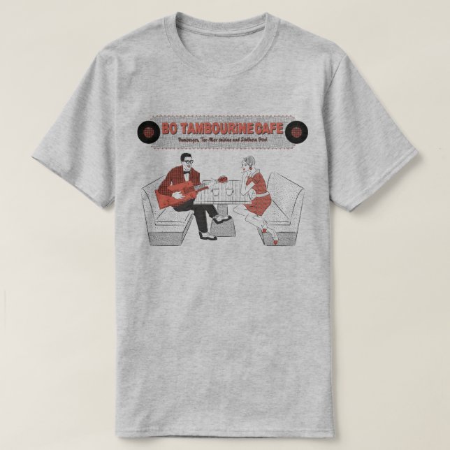 Mens BO TAMBOURiNE CAFE T-Shirt (Design vorne)
