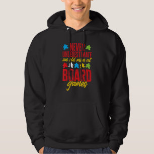 Mens Board Game Night Old Man at Board Games Hoodie