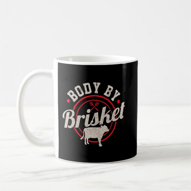 Mens Body by Brisket Funny Steak Lover Grilling BB Kaffeetasse (Links)