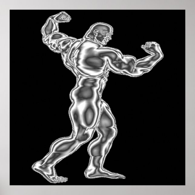 Mens Bodybuilding Pose Poster (Vorne)