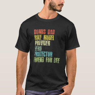 Mens Bonus Daddy Vathers Day Step Vater Ehemann Pr T-Shirt