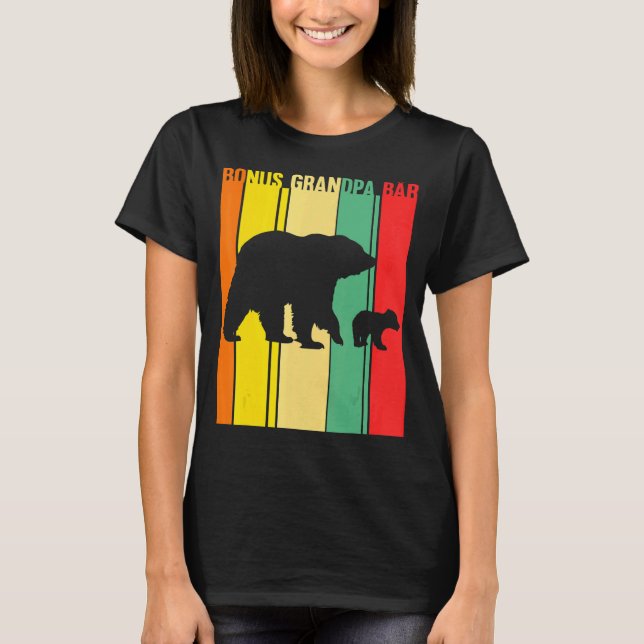 Mens Bonus Grandpa Bär Bonus Grandad T-Shirt (Vorderseite)